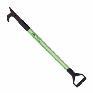 LEATHERHEAD TOOLS DBL-8AH-D Pike Pole, Solid Pole, D-Handle, American Hook, 96 Inch Length, Lime | CD4CPM