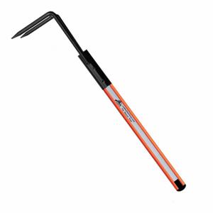 LEATHERHEAD TOOLS DBO-10RH-B Pike Pole, Solid Pole, Rubber Bumper, Rubbish Hook, 120 Inch Length, Orange | AG2AGL 31AZ56