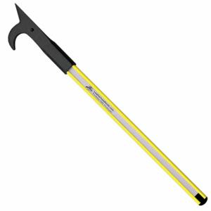 LEATHERHEAD TOOLS DBY-4AH-B Pike Pole, Solid Pole, Rubber Bumper, American Hook, 48 Inch Length, Yellow | CD4CQK