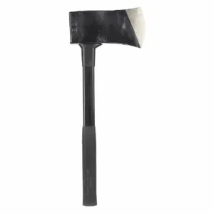 LEATHERHEAD TOOLS FAB-8-36 Axe, 8 Lbs., Flat Head, 35 Inch Length, Rubber Grip, Black Fiberglass Handle | CJ7DQM