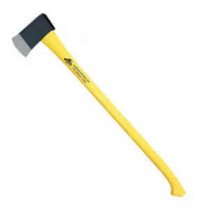 LEATHERHEAD TOOLS FAY-6 Axe, 6 Lbs., Flat Head, 36 Inch Length, Textured Grip, Yellow Fiberglass Handle | CJ7DQU