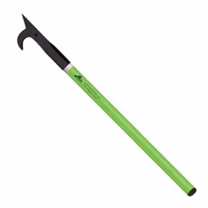 LEATHERHEAD TOOLS PLL-8AH-B Pike Pole, Hollow Pole, Rubber Bumper, American Hook, 96 Inch Length, Lime | AG2ANY 31AZ28