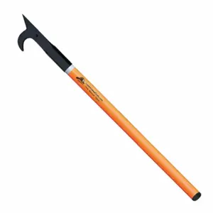 LEATHERHEAD TOOLS PLO-4AH-B Pike Pole, Hollow Pole, Rubber Bumper, American Hook, 48 Inch Length, Orange | CD4CHY