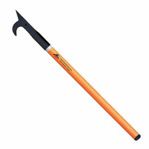 LEATHERHEAD TOOLS PLO-10AH-B Pike Pole, Hollow Pole, Rubber Bumper, American Hook, 120 Inch Length, Orange | AG2APP 31AZ44