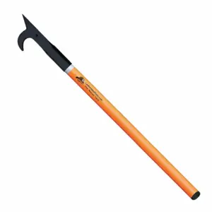 LEATHERHEAD TOOLS PLO-8AH-B Pike Pole, Hollow Pole, Rubber Bumper, American Hook, 96 Inch Length, Orange | AG2ANW 31AZ26