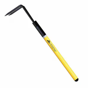 LEATHERHEAD TOOLS PLY-3RH-B Pike Pole, Hollow Pole, Rubber Bumper, Rubbish Hook, 36 Inch Length, Yellow | CD4CLM