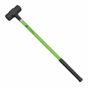 LEATHERHEAD TOOLS SLL-10-36 Sledge Hammer, 10 Lbs., 36 Inch Length, Black Grip, Fiberglass Handle, Lime | AG2AQH 31AZ73