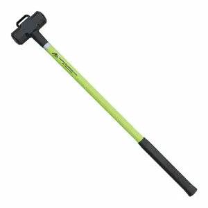 LEATHERHEAD TOOLS SLL-8-36HM Sledge Hammer, 8 Lbs., 36 Inch Length, Black Grip, Fiberglass Handle, Lime | AG2AQE 31AZ70