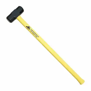 LEATHERHEAD TOOLS SLY-10-36 Sledge Hammer, 10 Lbs., 36 Inch Length, Textured Grip, Fiberglass Handle, Yellow | AG2AQK 31AZ75