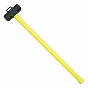 LEATHERHEAD TOOLS SLY-8-36HM Sledge Hammer, 8 Lbs., 36 Inch Length, Textured Grip, Fiberglass Handle, Yellow | AG2AQG 31AZ72