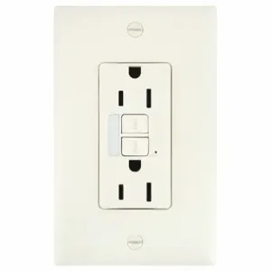 LEGRAND 1597NTLTRLACCD4 Nightlight GFCI Combo, Decorator Duplex, 5-15R, 15 A, 125VAC, Light Almond, 2 Poles | CR8PVM 52YN97