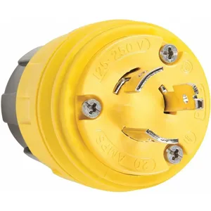 LEGRAND 26W08 Watertight Locking Plug, Yellow, 20 A, Non-Shrouded | CD3XZJ 53CX49