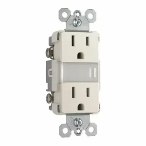 LEGRAND NTL885TRLACC6 Combination Device, Duplex, 5-15R, 15 A, 125VAC, Light Almond, 2 Poles, Tamper Resistant | CR8PVK 56FN14