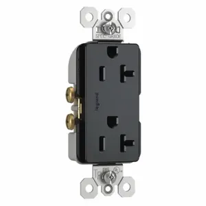 LEGRAND TR26352RGCC6 Receptacle, Duplex, 5-20R, 125V AC, 20 A, 2 Poles, Gray, Screw Terminals, Std Protection | CR8PWA 56FN09