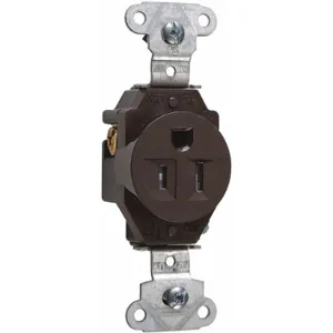 LEGRAND TR5251 Commercial Environments Receptacle, 15A, Brown, Tamper Resistant | CD3LFU 53CX72