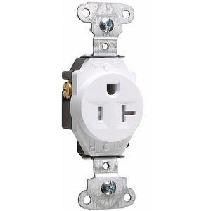 LEGRAND TR5351W Commercial Environments Receptacle, 20A, White, Tamper Resistant | CD3LFW 53CX77
