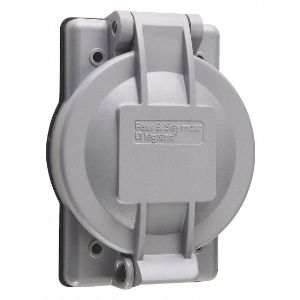 LEGRAND WPG2 Watertight Flanged Locking Inlet Cover, Gray | CD3KKT 52YN83