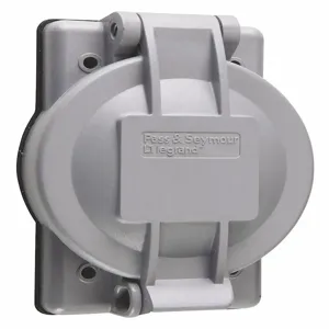 LEGRAND WPG2 Watertight Flanged Locking Inlet Cover, Gray | CD3KKT 52YN83