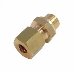 LEGRIS 0101 10 70 Brass Metric Compression Fitting, Brass, Metric x Compression, 14 mm Pipe Size | CR8QDP 791P86