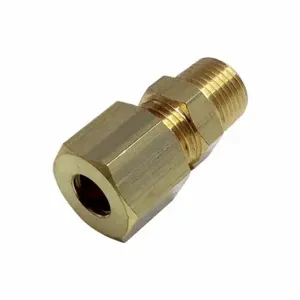 LEGRIS 0105 15 17 Brass Metric Compression Fitting, Brass, BSPT x Compression, 3/8 Inch Pipe Size | CR8QAY 791P99