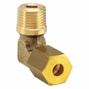 LEGRIS 0109 04 10 Male Elbow, 90 Degrees, Brass, Compression x MBSPT, 1/8 Inch Size Pipe Size, 4 mm Tube OD | CP2DMR 46M670