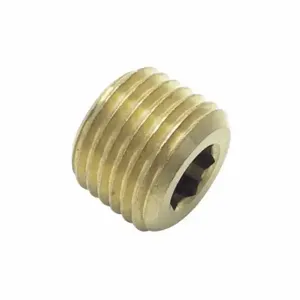 LEGRIS 0205 49 00 Internal Hex Head Plug, Brass, 1 1/2 Inch Size Fitting Pipe Size, Male BSPT | CR8RDD 60XK14