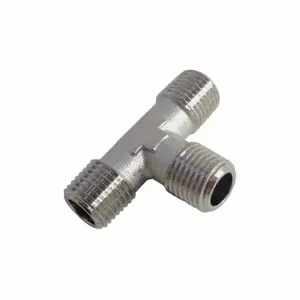 LEGRIS 0927 00 13 Male Tee, Nickel-Plated Brass, 1/4 Inch X 1/4 Inch X 1/4 Inch Fitting Pipe Size | CR8RQW 60XL76