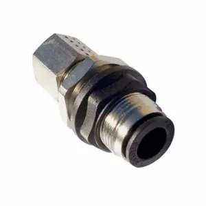 LEGRIS 3146 14 00 Metric Push-to-Connect Fitting, Nickel Plated Brass, Push-to-Connect x Push-to-Connect | CN8GCC 791RT7