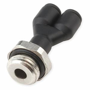 LEGRIS 3158 06 13 Wye Adapter, MBSPP x Push-to-Connect x Push-to-Connect, 6mm Tube O.D., Black, 10Pk | CJ3VML 1DEJ3