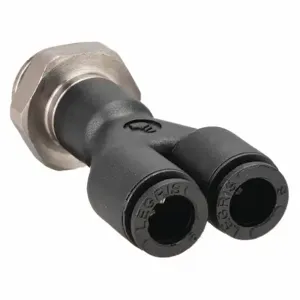 LEGRIS 3158 06 13 Wye Adapter, MBSPP x Push-to-Connect x Push-to-Connect, 6mm Tube O.D., Black, 10Pk | CJ3VML 1DEJ3