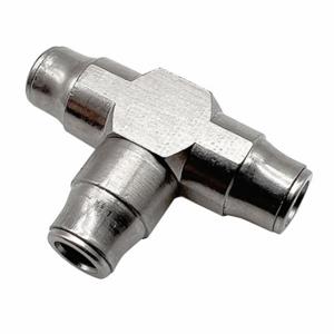 LEGRIS 3204 03 00 Metric Push-to-Connect Fitting, Nickel Plated Brass, 3 mm x 3 mm Tube OD, Silver | CR8RZN 791T61