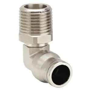 LEGRIS 3609 10 17 Male Elbow, Nickel Plated Brass, Push-To-Connect X Mbspt, 3/8 Inch Pipe Size | CN8FPK 18E481