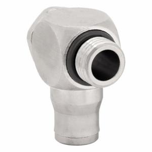 LEGRIS 3618 08 10 Metric All Metal Push-to-Connect Fitting, Nickel Plated Brass, Push-to-Connect x BSPP | CN8FZZ 791T99