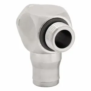 LEGRIS 3618 06 13 Metric All Metal Push-to-Connect Fitting, Nickel Plated Brass, Push-to-Connect x BSPP | CN8GAK 791T97