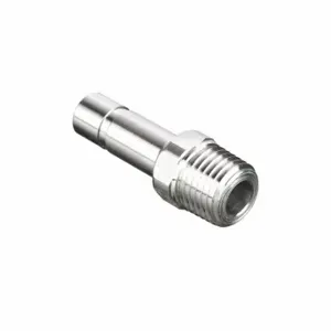 LEGRIS 3621 04 10 Metric All Metal Push-to-Connect Fitting, Nickel Plated Brass, BSPT x Push-to-Connect | CN8FZU 791TD7