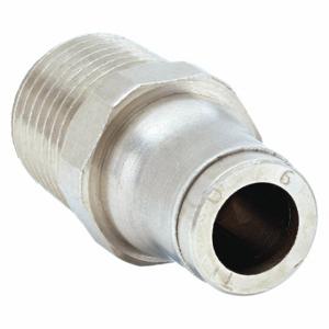 LEGRIS 3675 06 13 Male Connector, Nickel Plated Brass, Push-to-Connect x MBSPT, 6 mm Tube OD | CR8RMK 3ZNU6