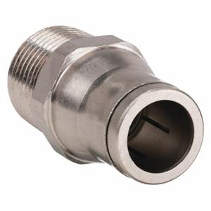LEGRIS 3675 10 17 Male Connector, Nickel Plated Brass, Push-To-Connect X Mbspt, 3/8 Inch Pipe Size | CR8RME 18E444