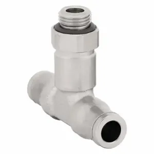 LEGRIS 3698 04 10 Metric All Metal Push-to-Connect Fitting, Nickel Plated Brass, 4 mm x 4 mm Tube OD | CN8FZG 791TC1