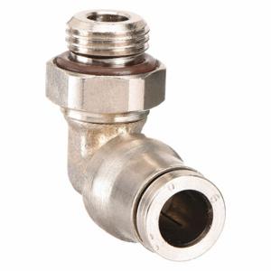 LEGRIS 3699 06 60 Male Elbow, Nickel Plated Brass, Push-To-Connect X Male Metric, 10 mm Pipe Size | CN8EBW 18E492