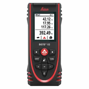 LEICA Disto X3 Laser Distance Meter, 500 Feet Max. Distance, +/- 1.0 mm Accuracy | CD2UAF 485R34