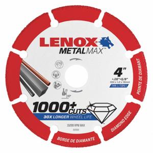 LENOX TOOLS 1972920 Abrasive Cut-Off Wheel, 4 Inch Blade Dia, 5/8 Inch Arbor Size | CR9FUN 48RW97