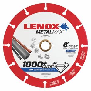LENOX TOOLS 1972923 Abrasive Cut-Off Wheel, 6 Inch Blade Dia, 7/8 Inch Arbor Size | CR9FUQ 48RX01