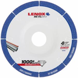 LENOX TOOLS 2044467 Abrasive Cut-Off Wheel, 4 1/2 Inch Abrasive Wheel Dia, Diamond, Type 27 | CR8TRR 493Z16