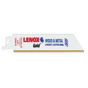 LENOX TOOLS 21065810GR Reciprocating Saw Blade, 8 Inch Blade, 10 TPI, Pack Of 5 | AB2XMV 810GR / 1PMB9 / 810
