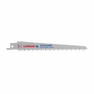 LENOX TOOLS 121016W6R Reciprocating Saw Blade, 6 Teeth Per Inch, 6 Inch Blade Length, 1/4 Inch Height | CR9GNZ 53DN67