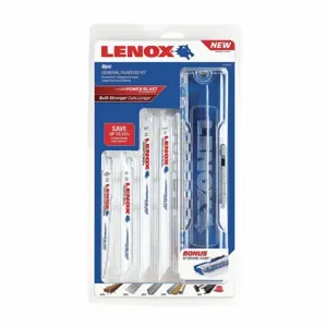 LENOX TOOLS 121439KPE Reciprocating Saw Blade Set, 6, 10, 18, 24 Teeth Per Inch, 6 X 8 X 9 Inch Blade Length | CR9GMM 53DN70