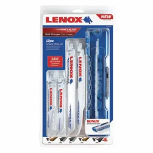 LENOX TOOLS 1214412RKD Reciprocating Saw Blade Set, 6, 10, 14 Teeth Per Inch, 6 X 9 Inch Blade Length | CR9GMK 36C276