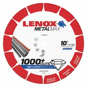 LENOX TOOLS 1972926 Abrasive Cut-Off Wheel, 10 Inch Blade Dia, 5/8 Inch Arbor Size | CR9FUG 48RX04