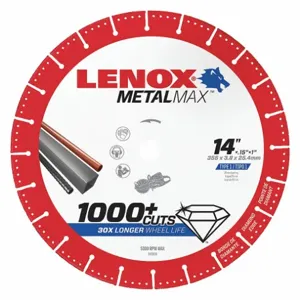 LENOX TOOLS 1972932 Abrasive Cut-Off Wheel, 14 Inch Blade Dia, 1 Inch Arbor Size | CR9FUJ 48RX08