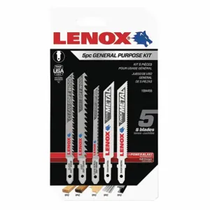 LENOX TOOLS 1994456 Jig Saw Blade, 10/14/20/24/6, 3 1/2 in 3 5/8 in 4 Inch Blade Length, HSS, T Shank | CR9GDT 55KJ30